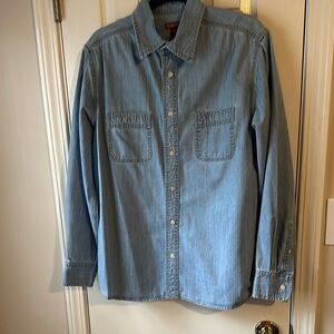 EUC Merona Men’s Denim Button-Up Shirt L
